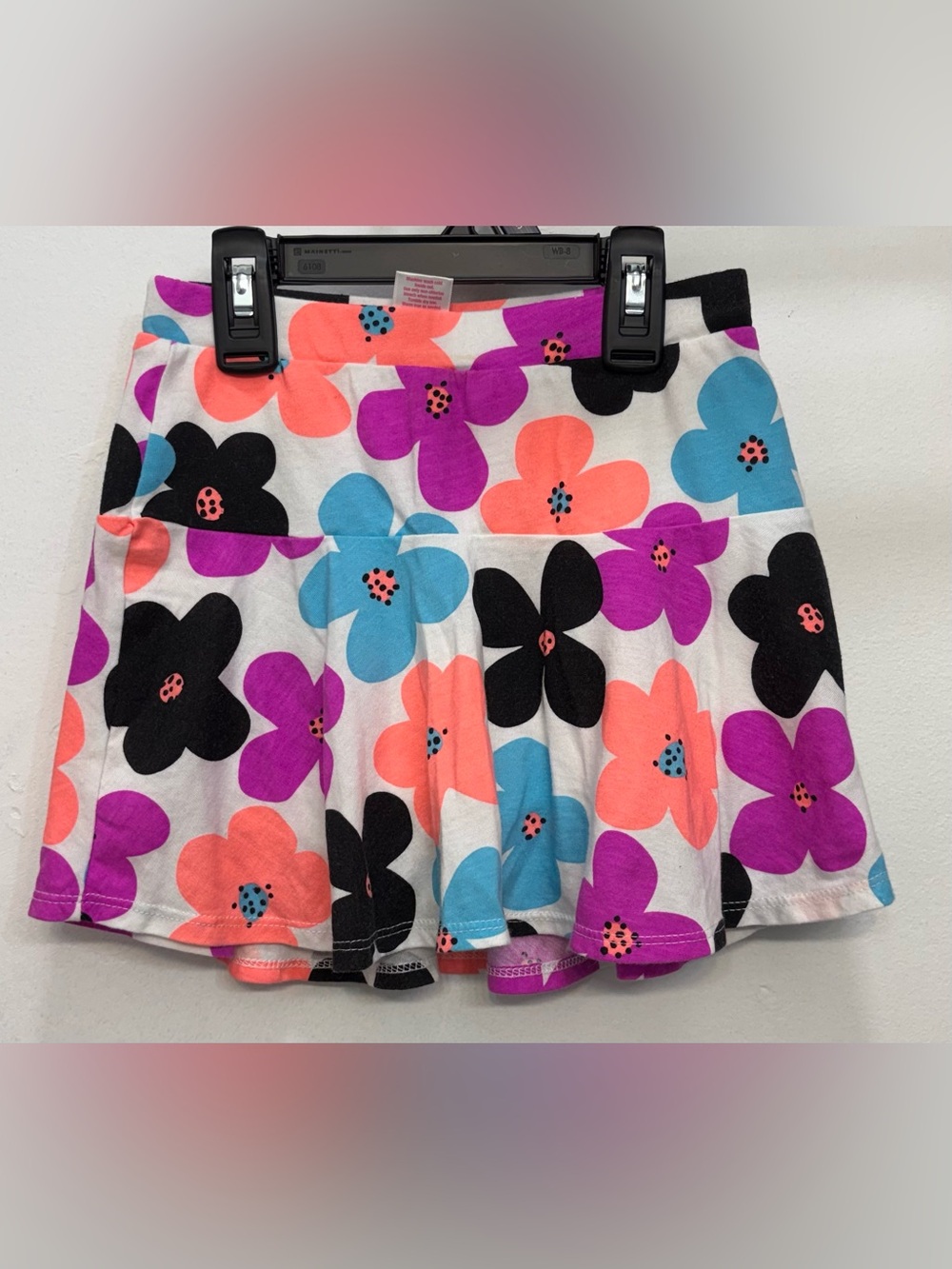 Okie Dokie Multicolor Floral Print Elastic Waist Skort Kid Girls Size XL 6X NWOT